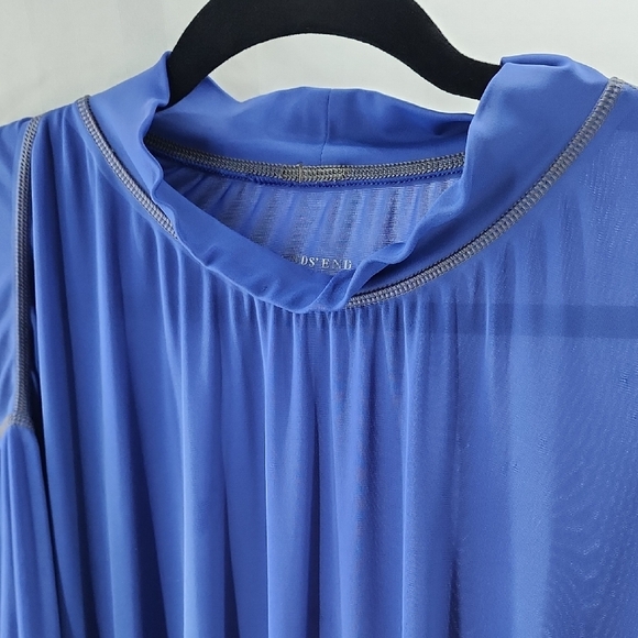 Lands' End Activewear Blue Long Sleeve Top XL - Picture 5 of 8